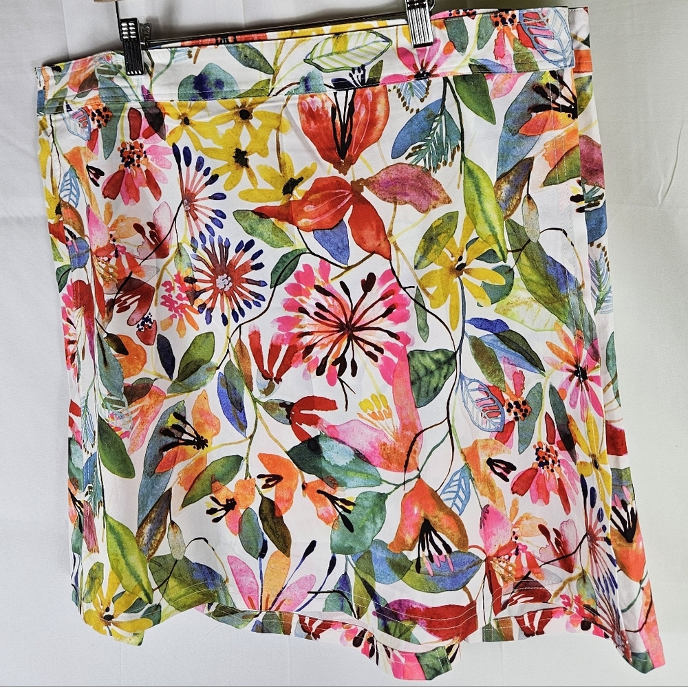 Ripskirt Colorful Floral Velcro Mini Skirt Womens XL Tropical Summer Vacation - Picture 3 of 7